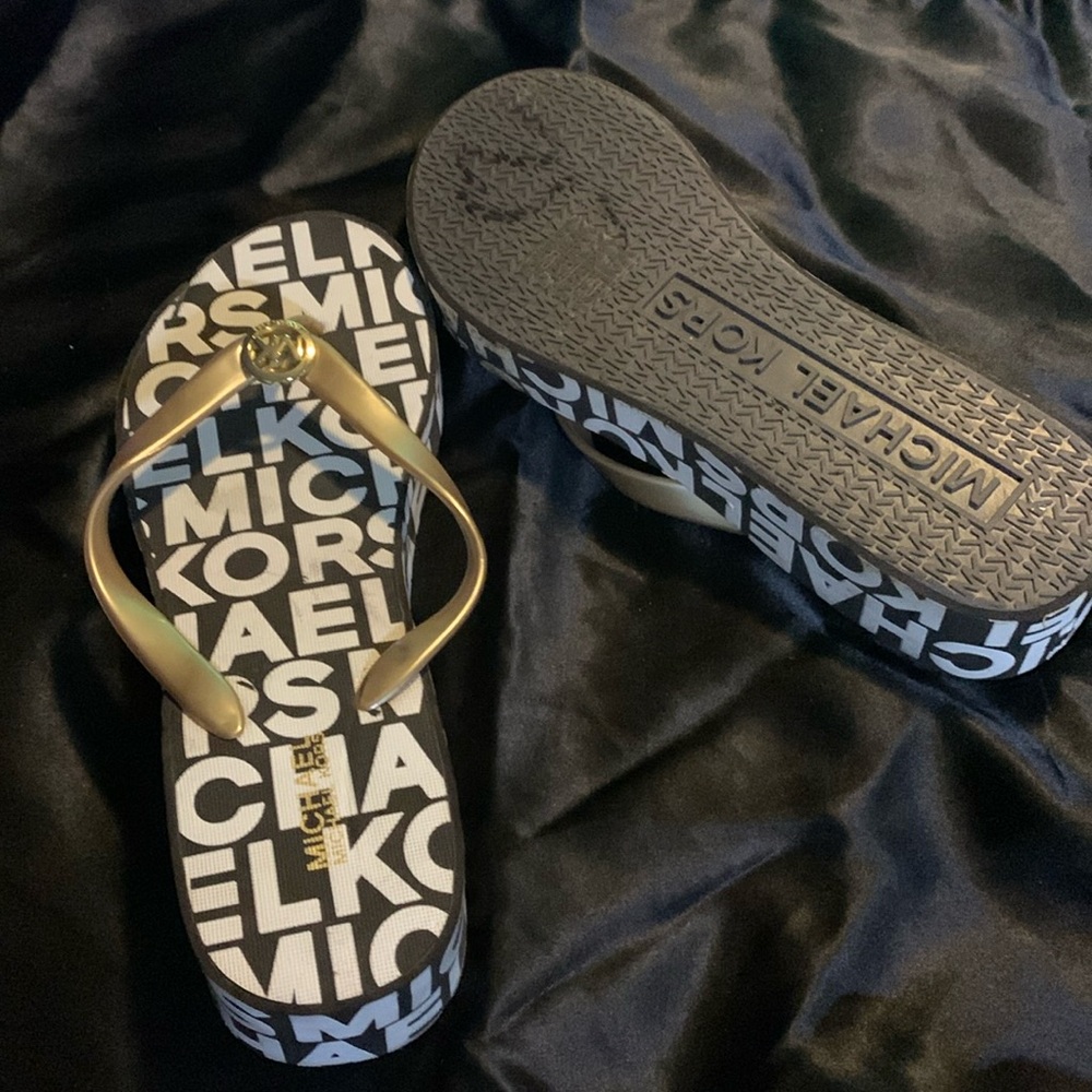 Michael Kors Bedford Wedge Flip Flops
